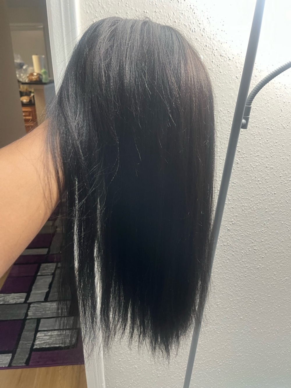 UNICE Black Long Yaki Straight V-Part Wig — 20 Inch - Picture 4 of 7